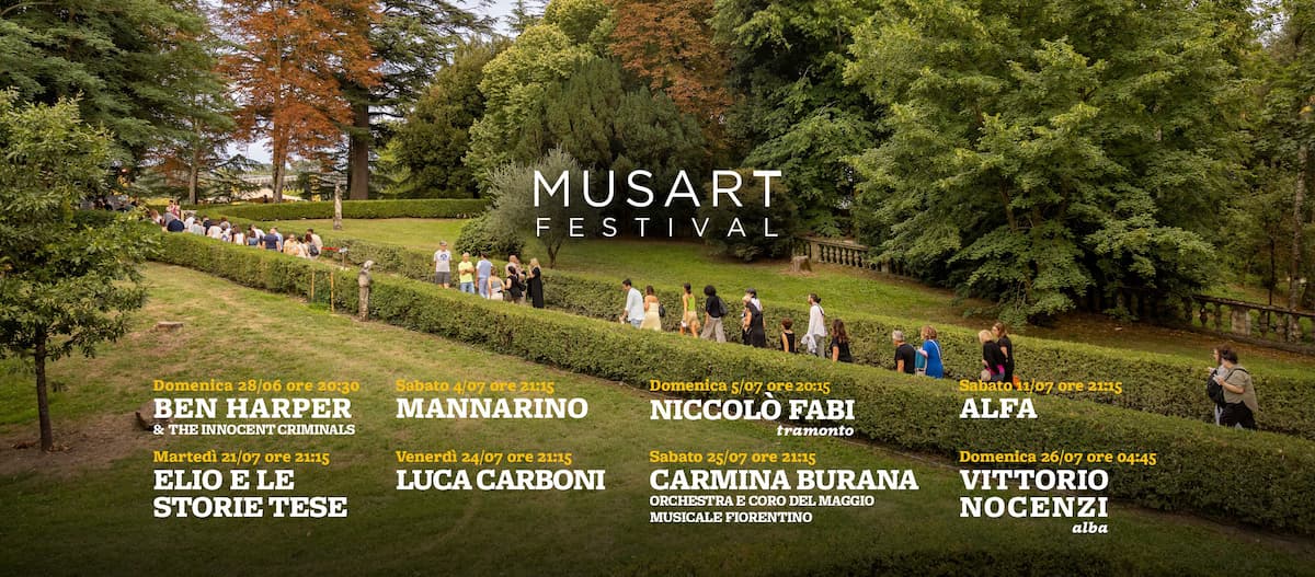 Musart Festival 2026: da Ben Harper ad Alfa il 28 giugno al via l’undicesima edizione dell’evento del Parco Mediceo di Pratolino